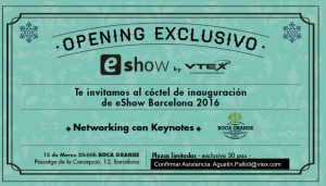 Invitacion Coctel eShow by VTEX Cloud Omnicommerce Software