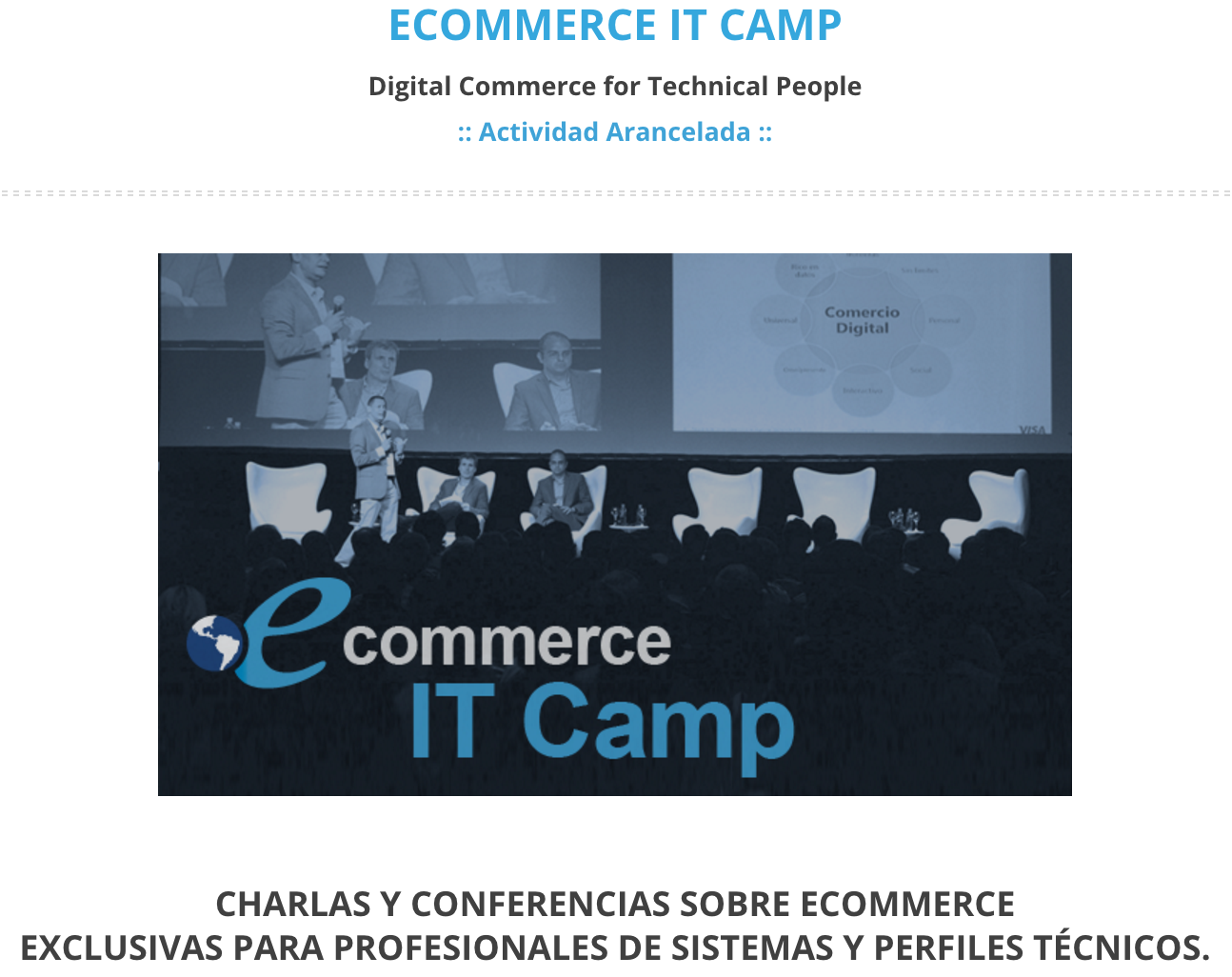 Se viene la primer edicion del eCommerce IT Camp