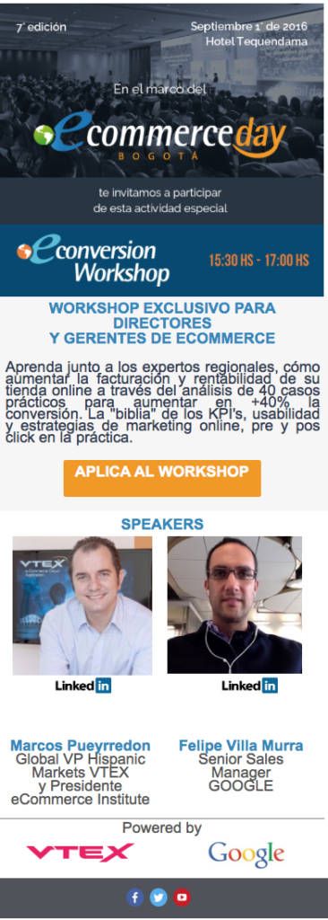 eConversion Workshop Colombia 2016