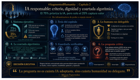 La IA no inventa la crisis del criterio: la amplifica. Dignidad, coartada algorítmica y decisiones no delegables en la era de IA.